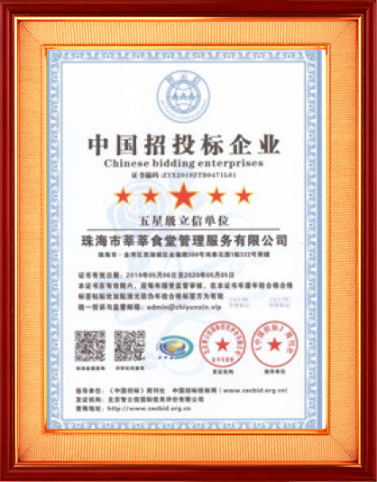 中國招標(biāo)投標(biāo)五星企業(yè)